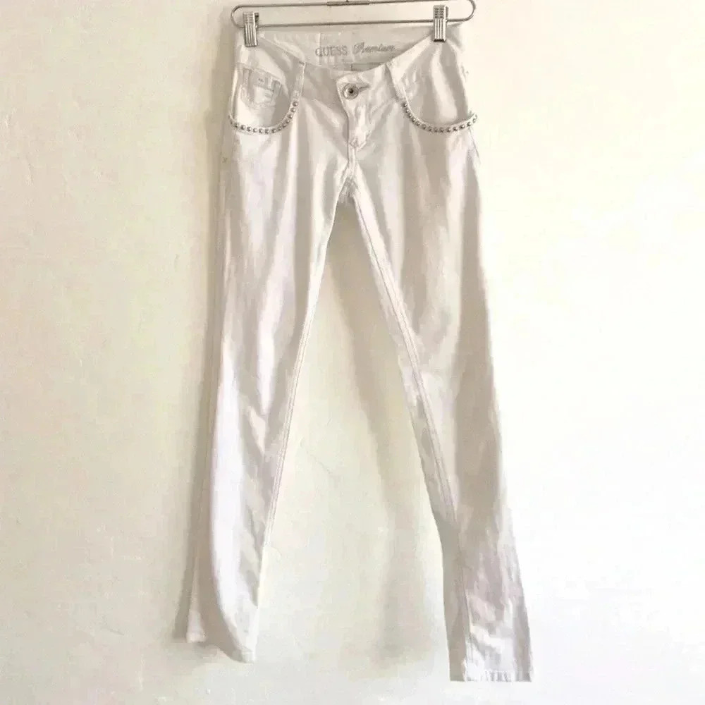 Guess White Peace Pants
